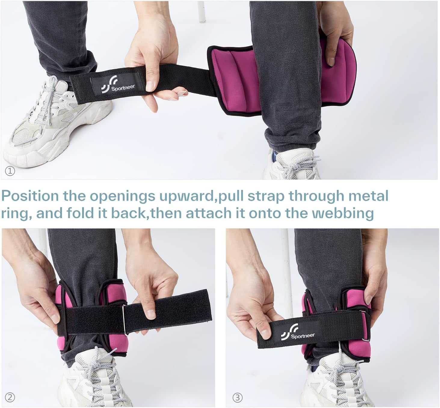 Adjustable Ankle/Wrist Weights for Men Women Kids, Weighted Leg & Cuff Strength Training for Yoga Walking Running Aerobics Gym Fitness Physical Therapy