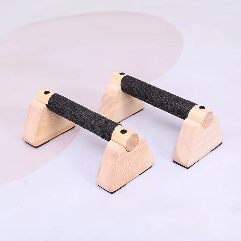 Solid Wood Push up Bar Pull up Stand Handles Parallettes Handles for Gym Training Bodyweight Exercise Calisthenics Equipment