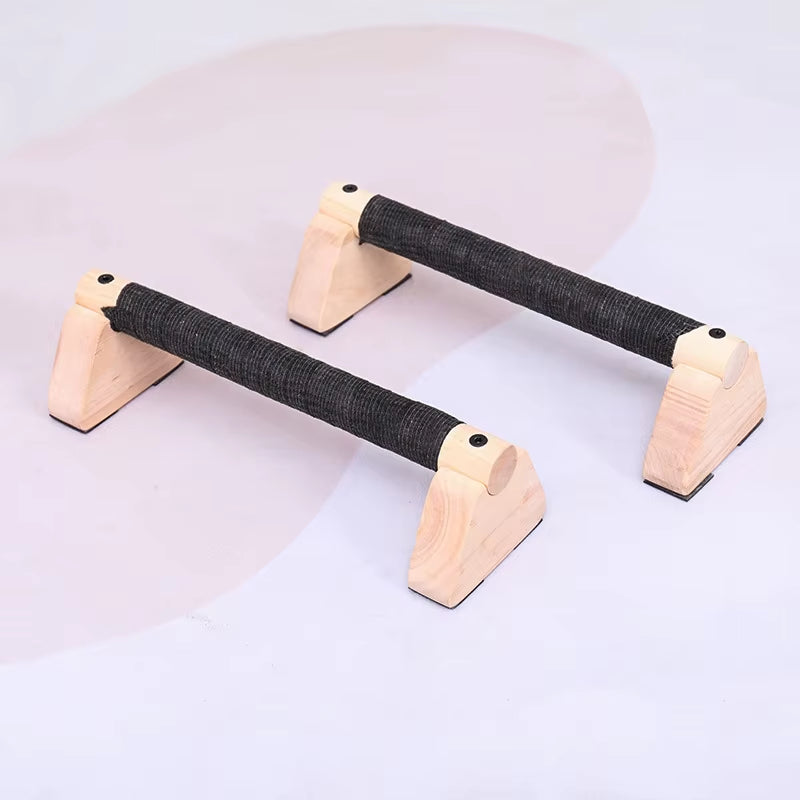 Solid Wood Push up Bar Pull up Stand Handles Parallettes Handles for Gym Training Bodyweight Exercise Calisthenics Equipment