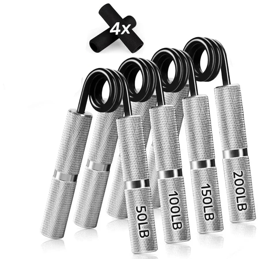 Grip Strength Trainer 4 Pack,50Lb-200Lb Hand Exerciser Gripper Forearm Finger Strengthener Non-Slip Suitable for Hand Rehabilitation Finger Strength Training, Muscle Building, Home Gym