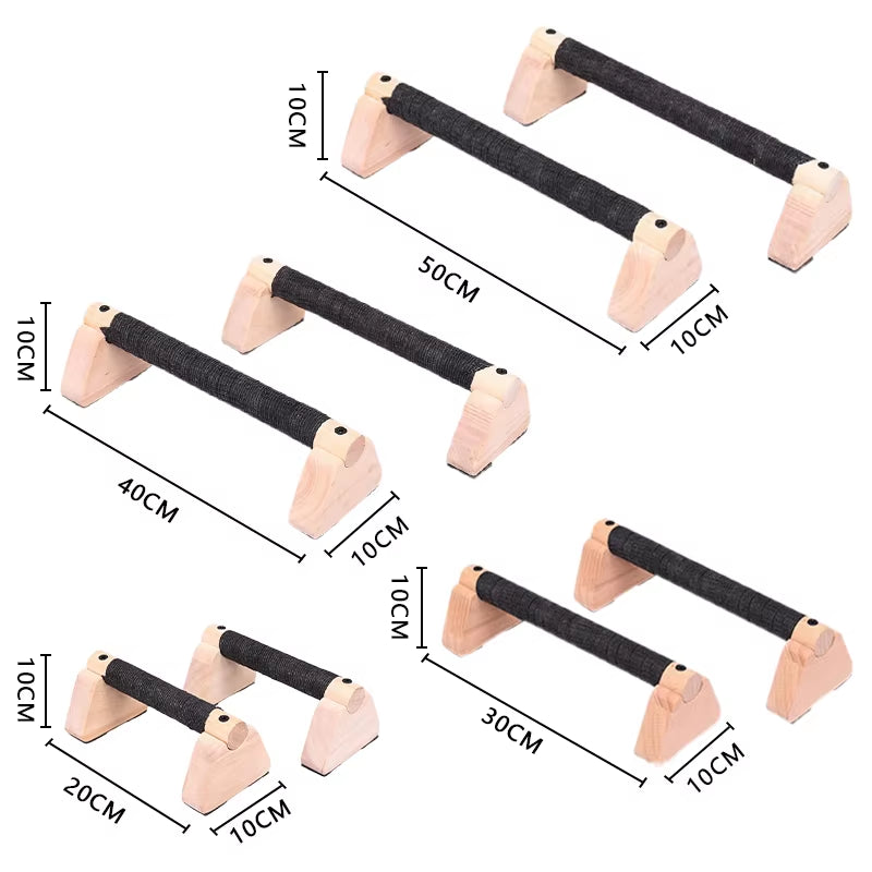 Solid Wood Push up Bar Pull up Stand Handles Parallettes Handles for Gym Training Bodyweight Exercise Calisthenics Equipment