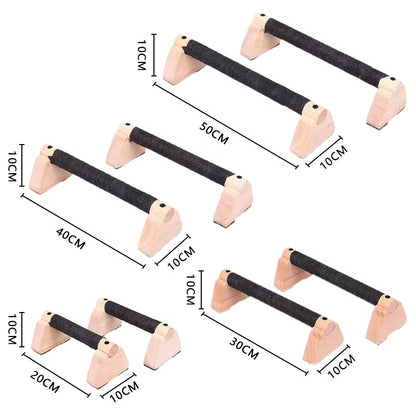 Solid Wood Push up Bar Pull up Stand Handles Parallettes Handles for Gym Training Bodyweight Exercise Calisthenics Equipment