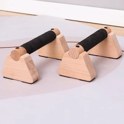 Solid Wood Push up Bar Pull up Stand Handles Parallettes Handles for Gym Training Bodyweight Exercise Calisthenics Equipment