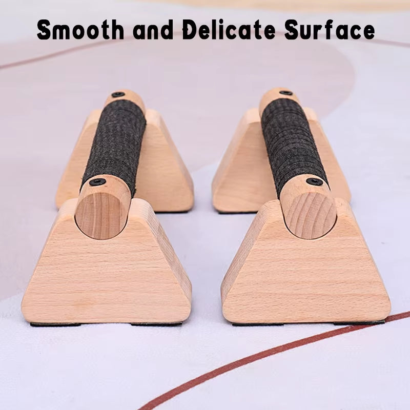 Solid Wood Push up Bar Pull up Stand Handles Parallettes Handles for Gym Training Bodyweight Exercise Calisthenics Equipment